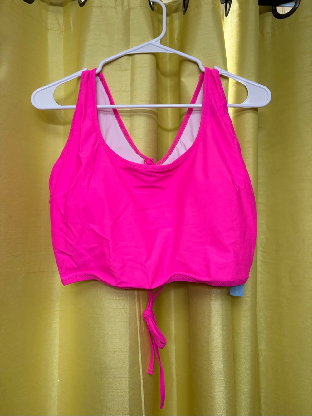 Bright Pink Women's two piece - Drawstring Sports Bikini